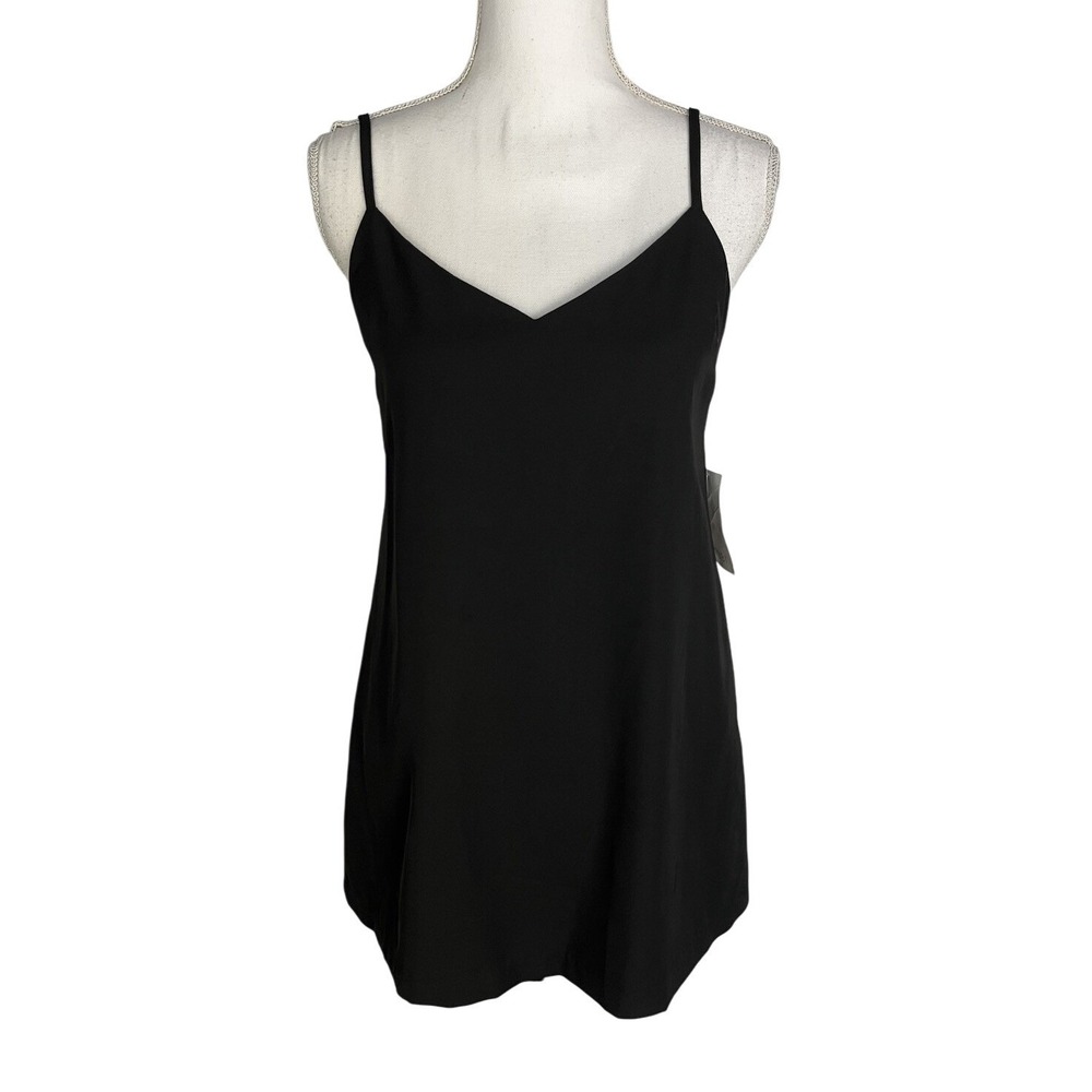 Tobi Black Strappy Back Sleeveless Cami Camisole Tank A Line Mini Dress Size SP
